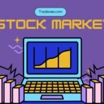 Colorful stock market illustration with rising graph on laptop screen, representing growth trends in best performing stocks over the last 5 years.
